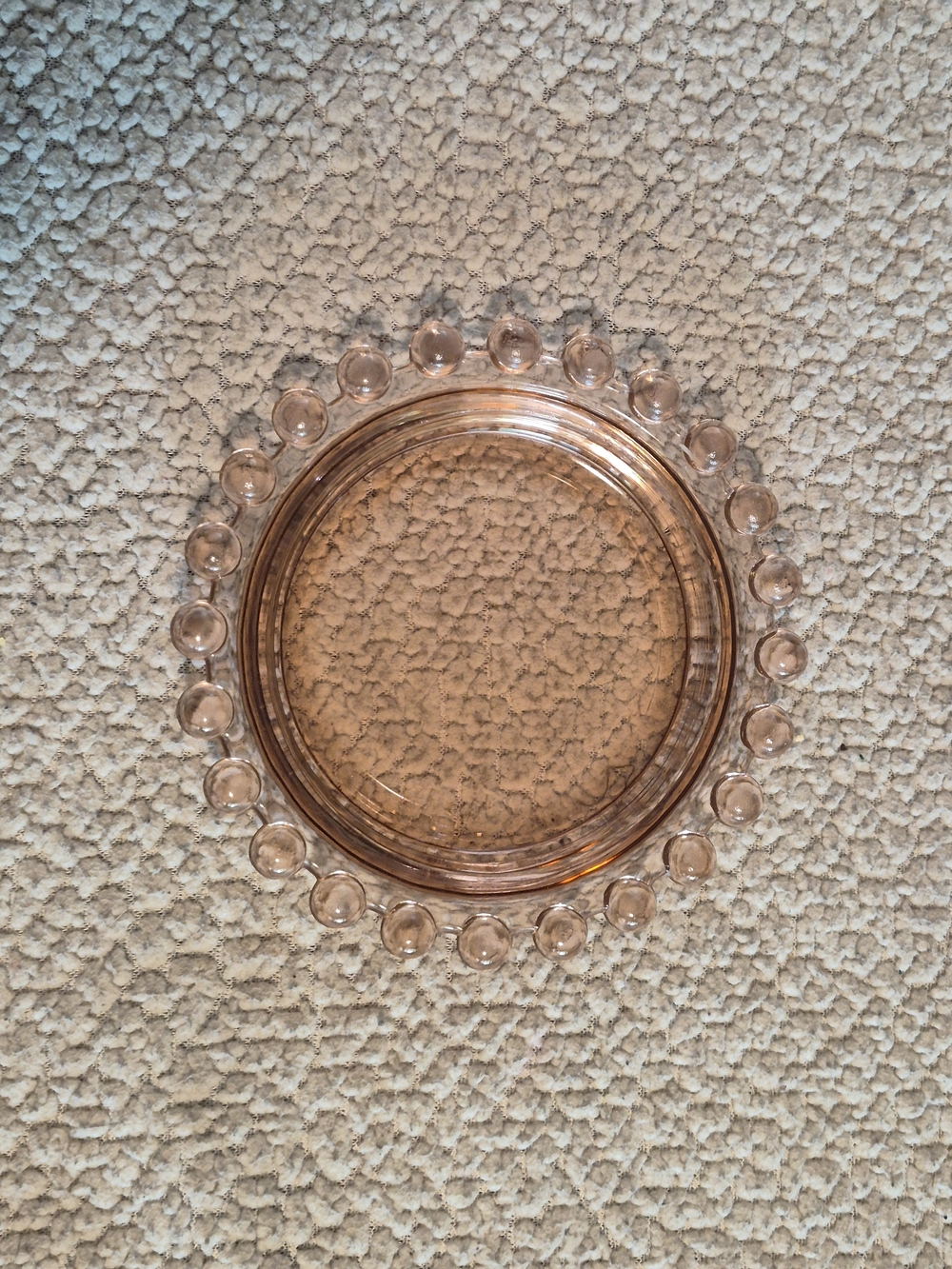 Vintage Pink Boopie Glass Trinket Dish